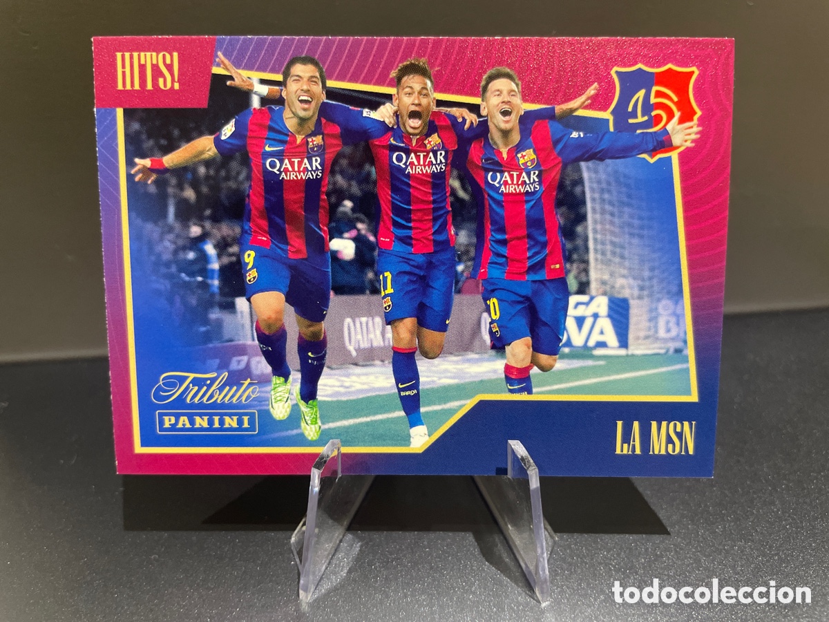 Cromos de F&uacute;tbol: Messi Suarez Neymar 61 Hits! La MSN Tributo Panini 125 Aniversario FC Barcelona