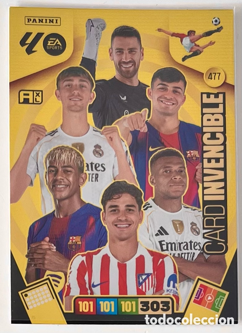 Cromos de F&uacute;tbol: 477 CARD INVENCIBLE BAL&Oacute;N DE ORO ADRENALYN 25 26 2025 2026