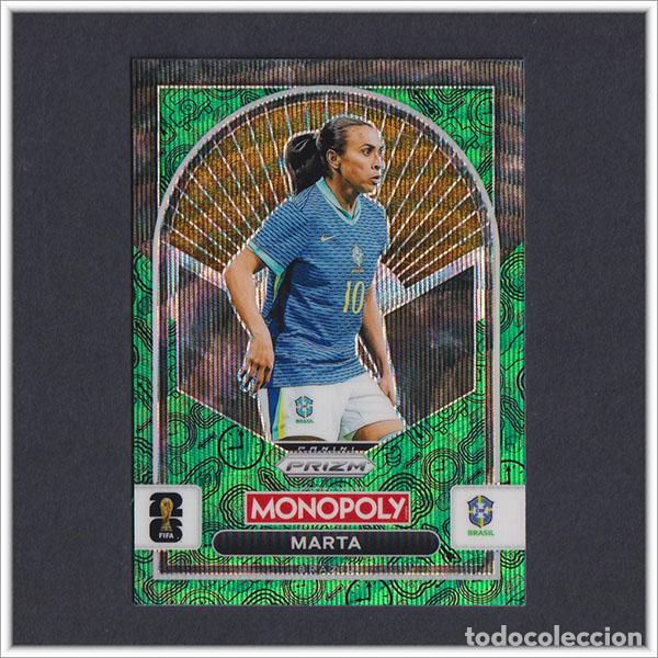 Cromos de F&uacute;tbol: FIFA WORLD CUP 2026 PANINI PRIZM MONOPOLY MARTA 96 VERDE BRASIL COLECCI&Oacute;N MUNDIAL