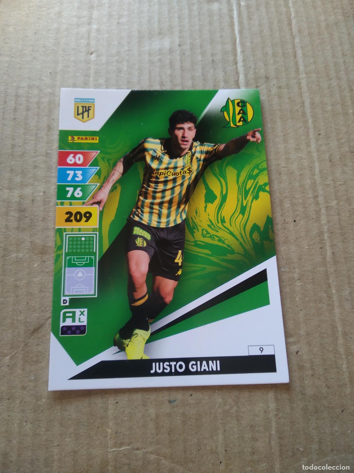 Cromos de F&uacute;tbol: 9 JUSTO GIANI ALDOSIVI CROMO FUTBOL PANINI ARGENTINO 2025 LIGA ARGENTINA ADRENALYN