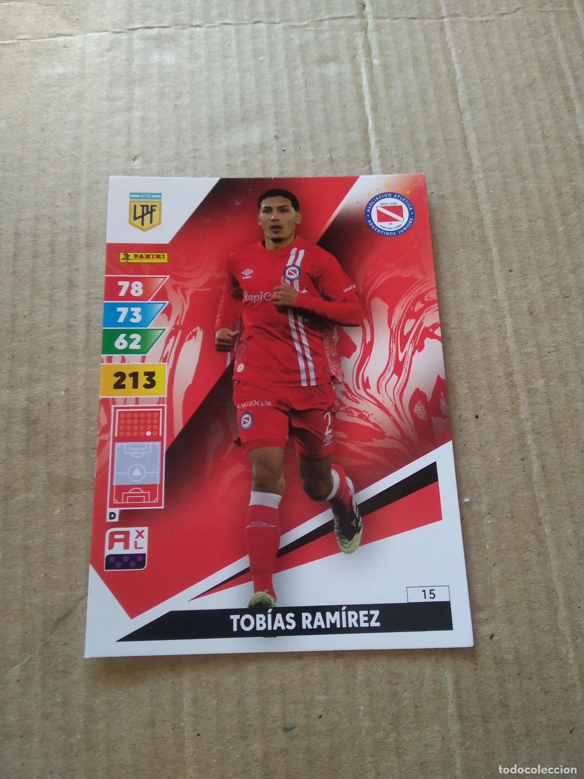 Cromos de F&uacute;tbol: 15 TOBIAS RAMIREZ ARGENTINOS JUNIORS CROMO FUTBOL PANINI ARGENTINO 2025 LIGA ARGENTINA ADRENALYN
