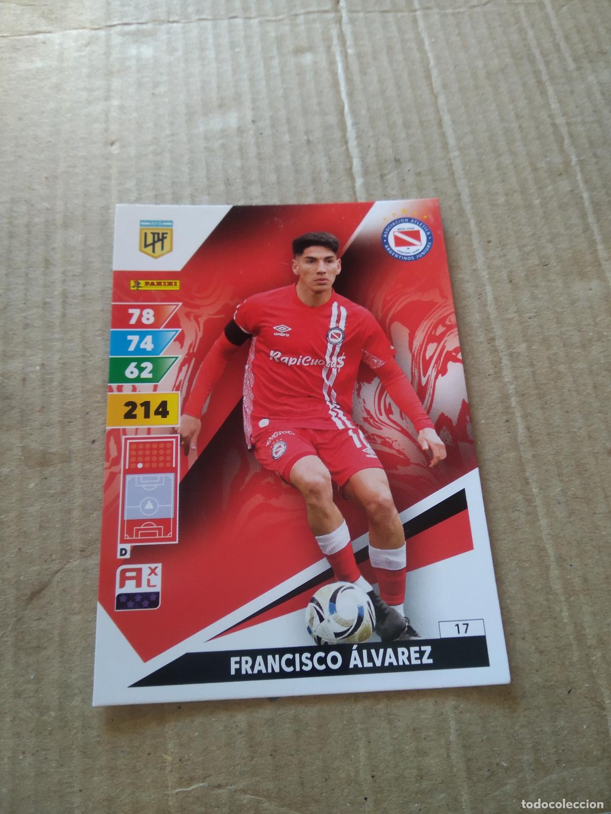 Cromos de F&uacute;tbol: 17 FRANCISCO ALVAREZ ARGENTINOS JUNIORS CROMO FUTBOL PANINI ARGENTINO 2025 LIGA ARGENTINA ADRENALYN