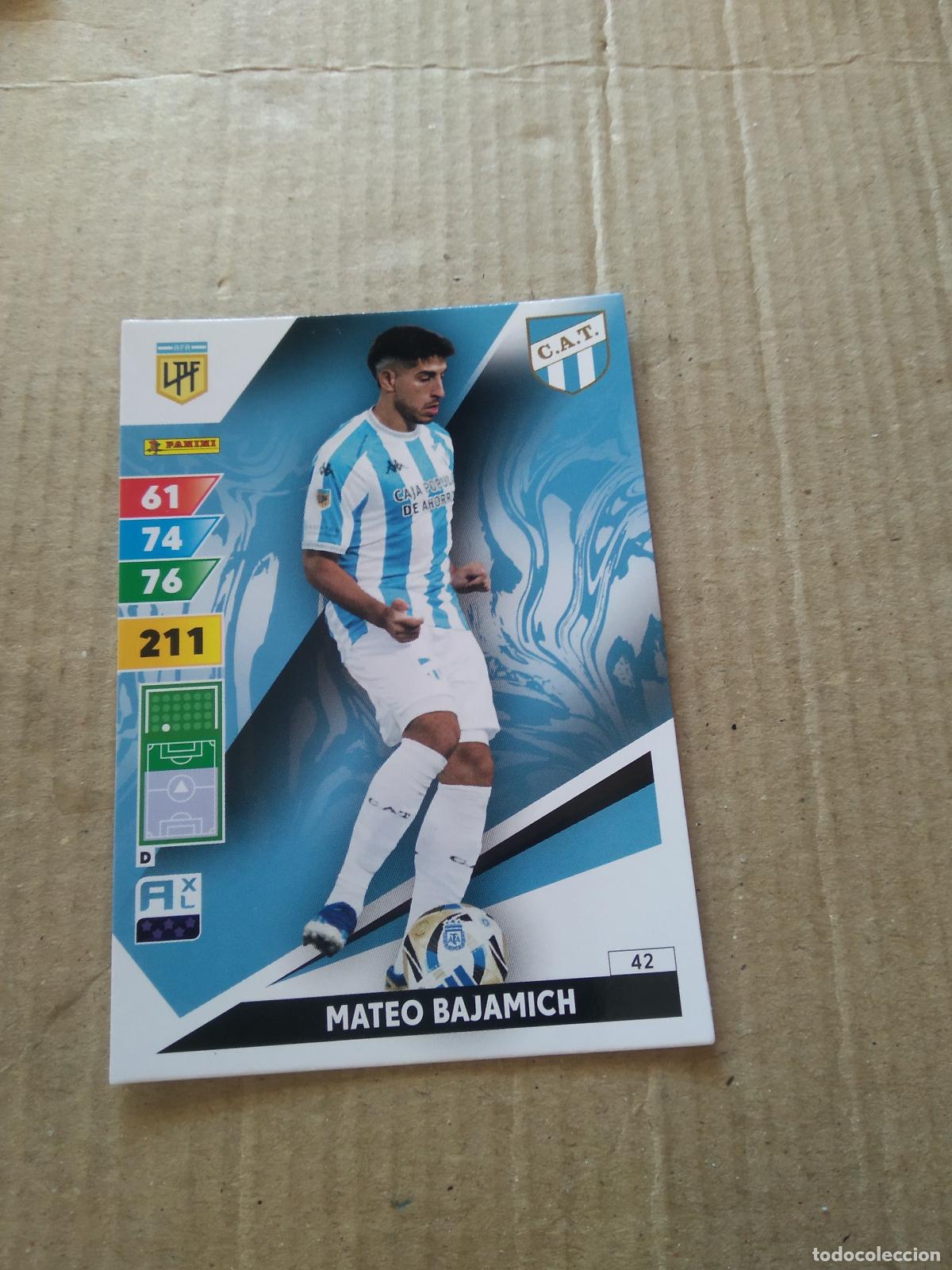 Cromos de F&uacute;tbol: 42 MATEO BAJAMICH ATLETICO TUCUMAN CROMO FUTBOL PANINI ARGENTINO 2025 LIGA ARGENTINA ADRENALYN