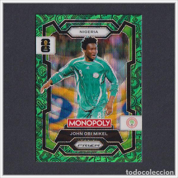 Cromos de F&uacute;tbol: FIFA WORLD CUP 2026 PANINI PRIZM MONOPOLY JOHN OBI MIKEL 81 VERDE GREEN NIGERIA COLECCI&Oacute;N MUNDIAL