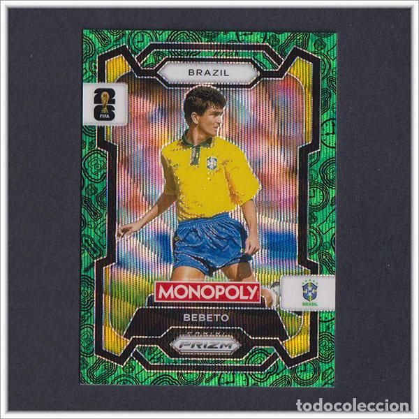 Cromos de F&uacute;tbol: FIFA WORLD CUP 2026 PANINI PRIZM MONOPOLY BEBETO 20 VERDE GREEN BRASIL COLECCI&Oacute;N ALBUM MUNDIAL