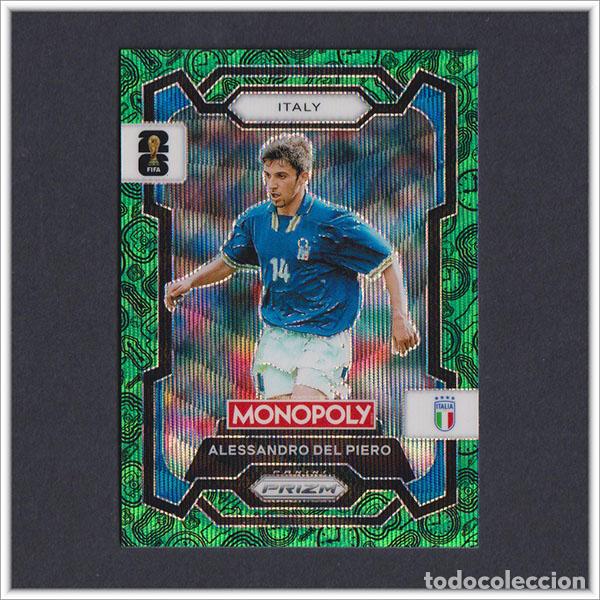 Cromos de F&uacute;tbol: FIFA WORLD CUP 2026 PANINI PRIZM MONOPOLY ALESSANDRO DEL PIERO 39 VERDE GREEN ITALIA ALBUM MUNDIAL