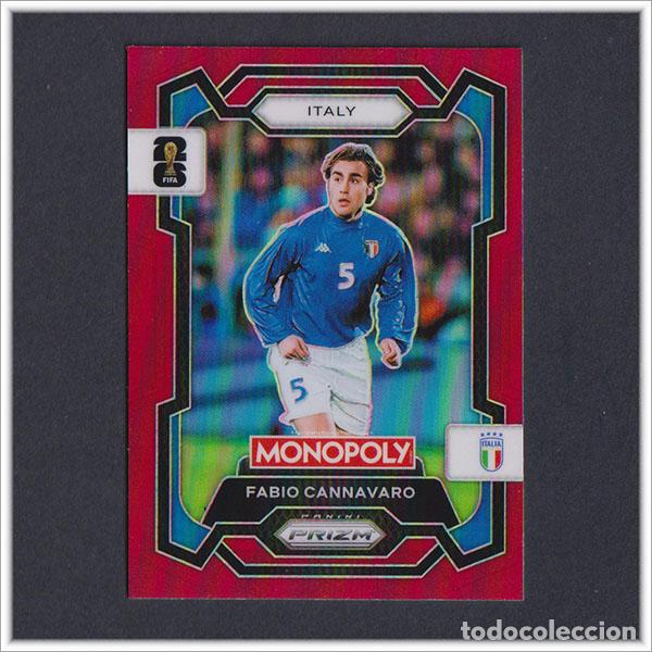 Cromos de F&uacute;tbol: FIFA WORLD CUP 2026 PANINI PRIZM MONOPOLY FABIO CANNAVARO 36 ROJO RED ITALIA COLECCI&Oacute;N ALBUM MUNDIAL