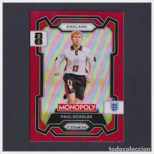 Cromos de F&uacute;tbol: FIFA WORLD CUP 2026 PANINI PRIZM MONOPOLY PAUL SCHOLES 24 ROJO RED INGLATERRA COLECCI&Oacute;N MUNDIAL