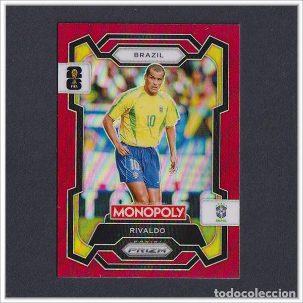 Cromos de F&uacute;tbol: FIFA WORLD CUP 2026 PANINI PRIZM MONOPOLY RIVALDO 21 ROJO RED BRASIL COLECCI&Oacute;N ALBUM MUNDIAL