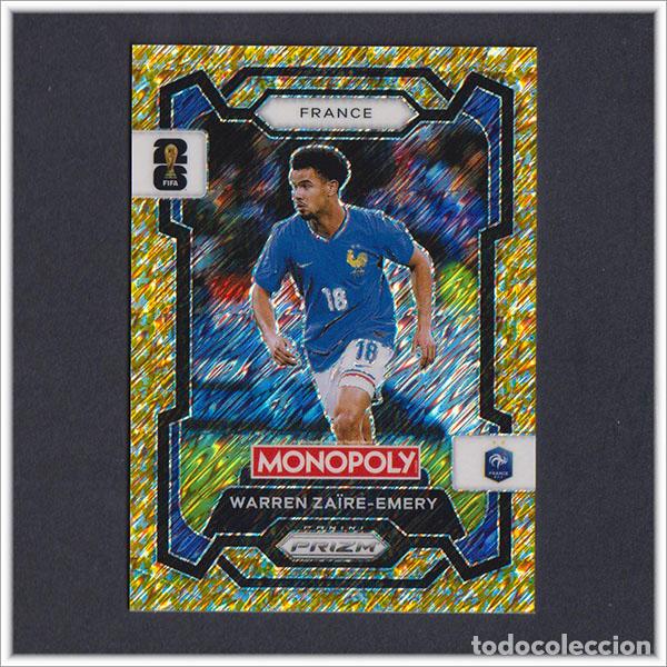 Cromos de F&uacute;tbol: NUMERADA /500 FIFA WORLD CUP 2026 PANINI PRIZM MONOPOLY WARREN ZAIRE-EMERY 11 FRANCIA ALBUM MUNDIAL