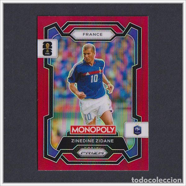 Cromos de F&uacute;tbol: FIFA WORLD CUP 2026 PANINI PRIZM MONOPOLY ZINEDINE ZIDANE 9 ROJO RED FRANCIA COLECCI&Oacute;N ALBUM MUNDIAL