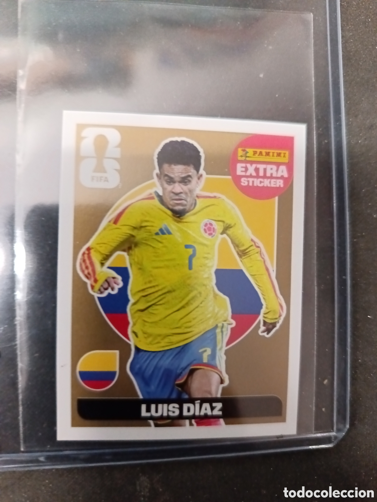 Cromos de F&uacute;tbol: Luis D&iacute;az ORO Extra Sticker Panini world cup 2026