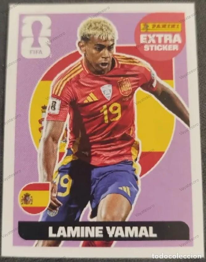 Cromos de F&uacute;tbol: Cromo extra sticker lamine yamal