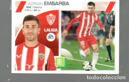 Cromos de F&uacute;tbol: CROMO DE F&Uacute;TBOL DE LIGA 2023 / 24 EDIT&Oacute; PANINI DE ALMER&Iacute;A EMBARBA N&ordm; 18 (NO ESTUVO PEGADO)