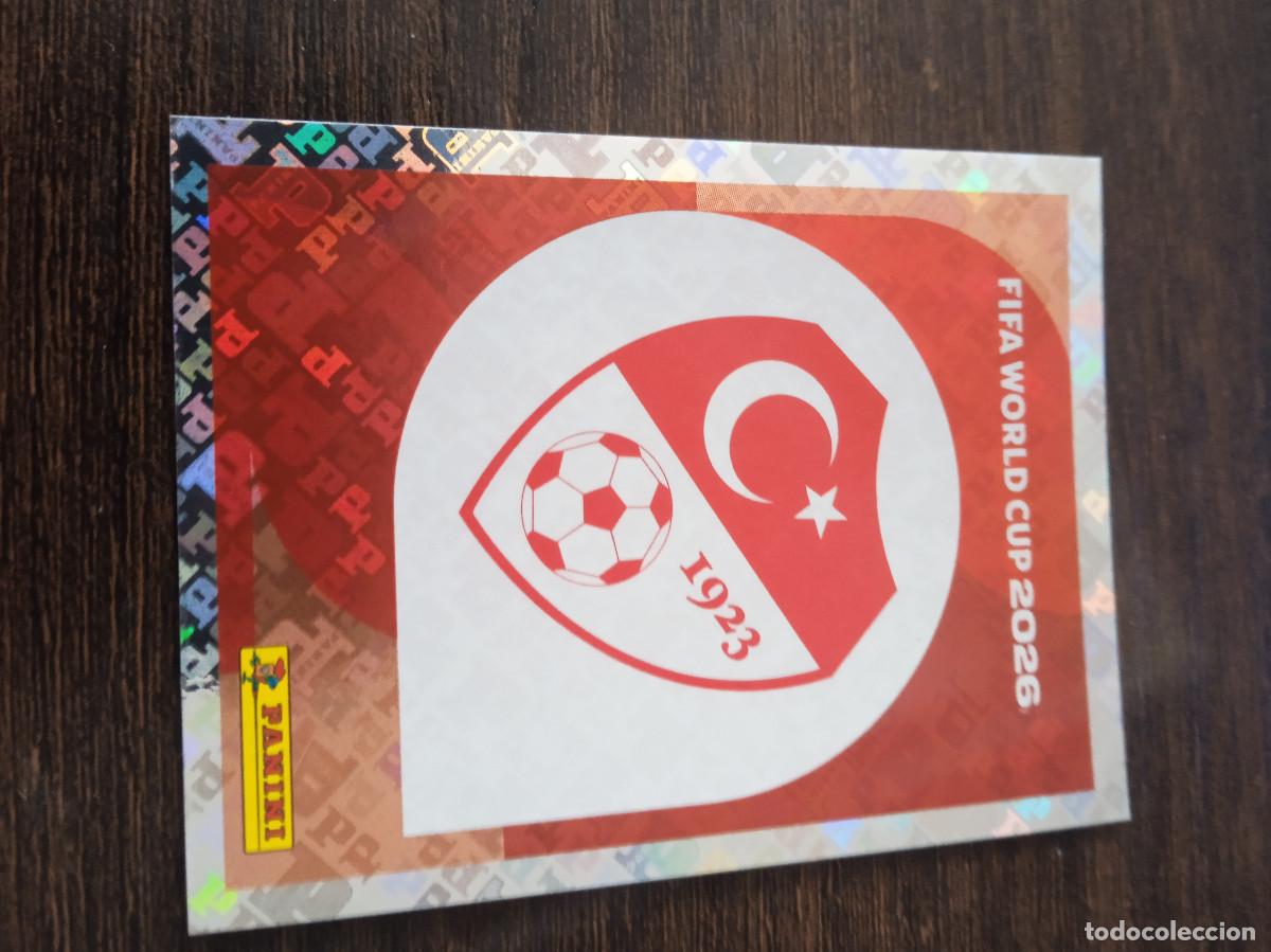 Cromos de F&uacute;tbol: Cromo Mundial Futbol 2026 Panini canada usa Mexico Turquia Escudo TUR 1