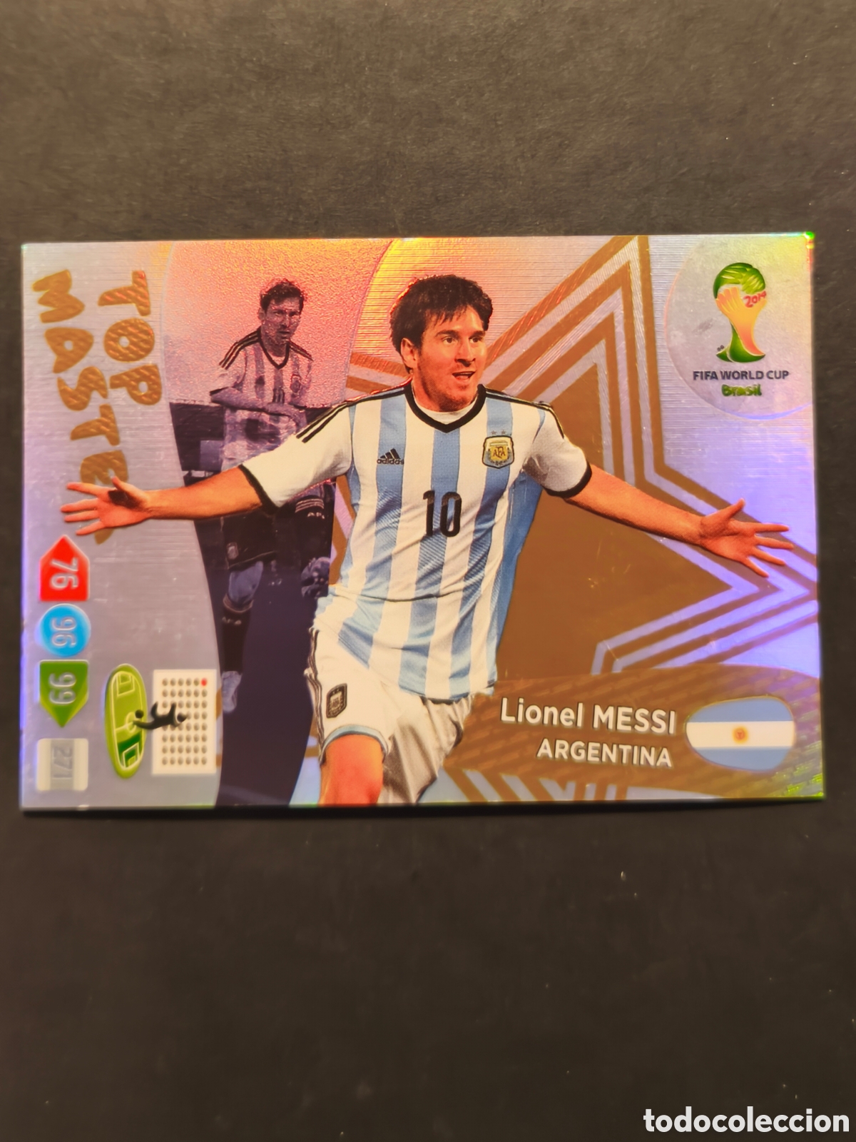 Cromos de F&uacute;tbol: MESSI TOP MASTER SELECCION ARGENTINA ADRENALYN MUNDIAL WORDL CUP BRASIL 2014