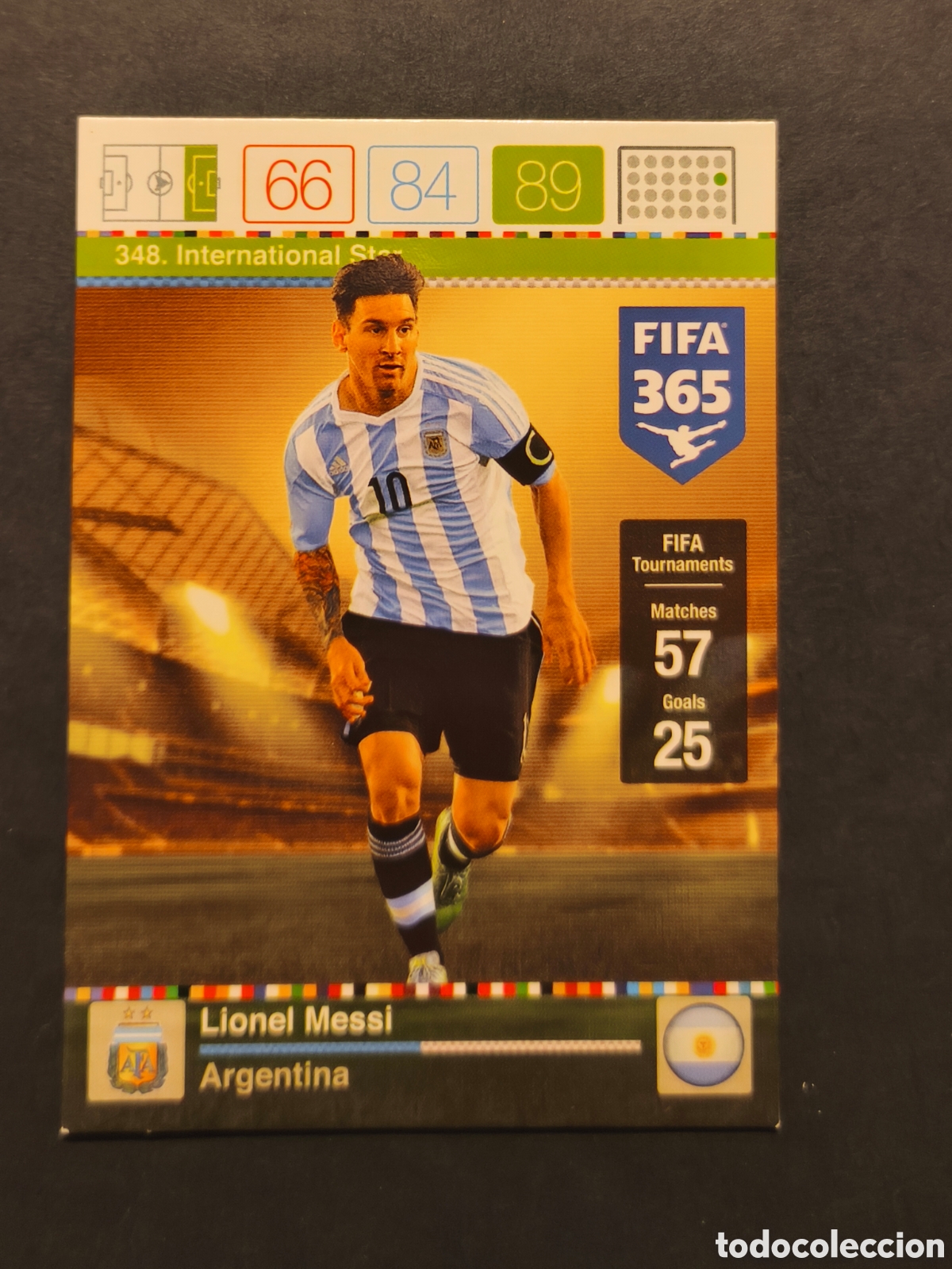 Cromos de F&uacute;tbol: 348 MESSI INTERNATIONAL STAR ARGENTINA FIFA 365