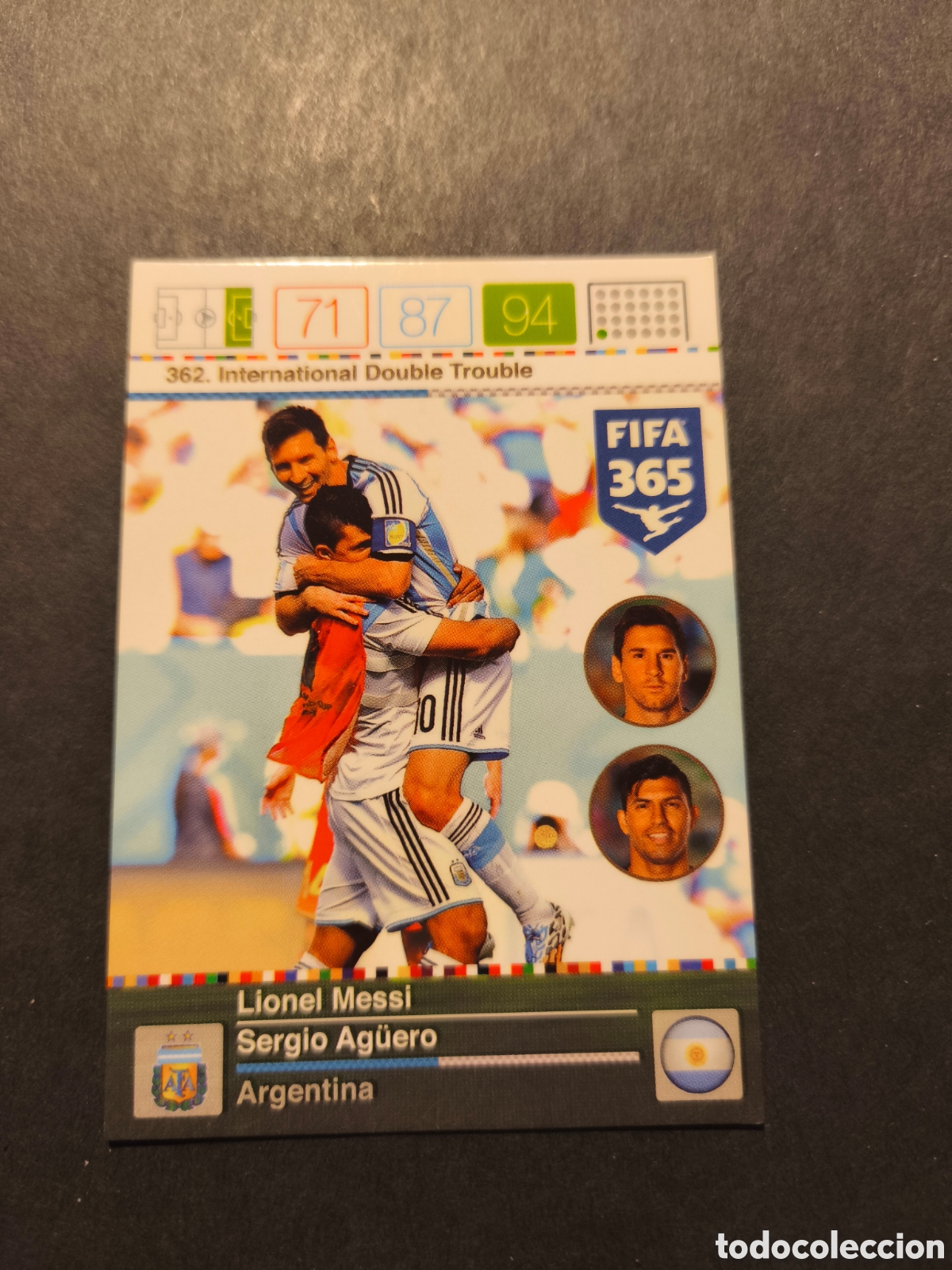 Cromos de F&uacute;tbol: 362 MESSI INTERNATIONAL DOUBLE TROUBLE ARGENTINA FIFA 365