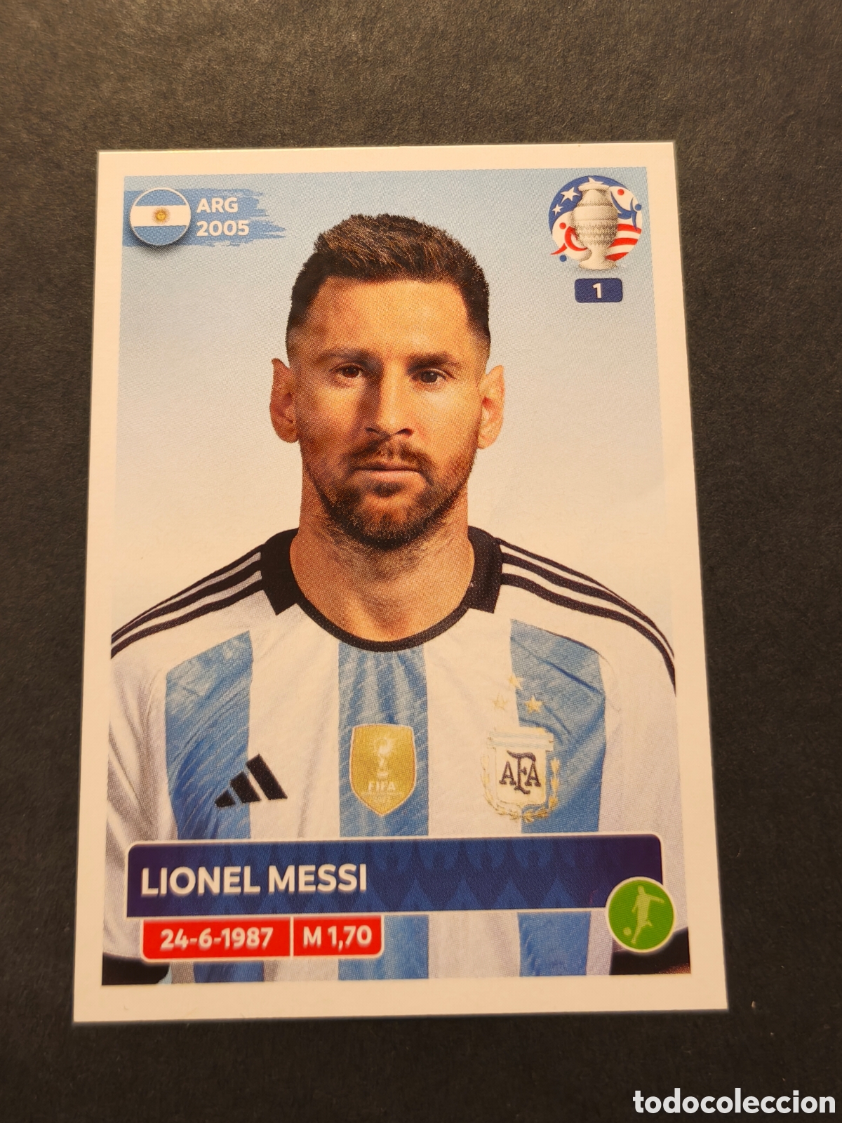 Cromos de F&uacute;tbol: 1 MESSI SELECCION ARGENTINA PANINI COPA AMERICA USA 2024