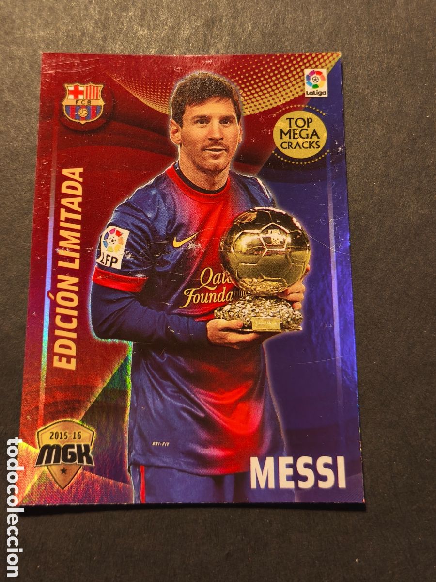 Cromos de F&uacute;tbol: 72B MESSI FC BARCELONA TOP MEGA CRAKS EDICION LIMITDA 2015 2016 (No Perfecto ver fotos)