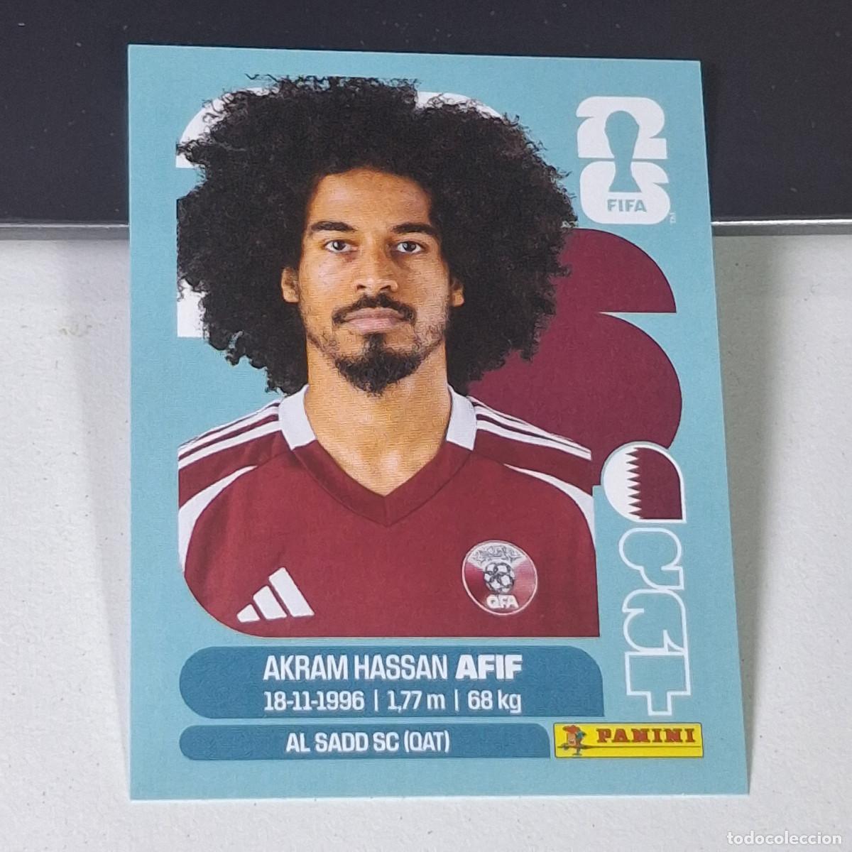 Cromos de F&uacute;tbol: B8 QAT18 AKRAM HASSAN AFIF 18 QATAR CATAR QAT MUNDIAL FIFA WORLD CUP 2026 STICKER PANINI