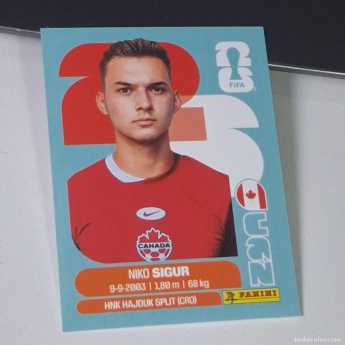 Cromos de F&uacute;tbol: B8 CAN16 NIKO SIGUR 16 CANAD&Aacute; CAN MUNDIAL FIFA WORLD CUP 2026 STICKER PANINI