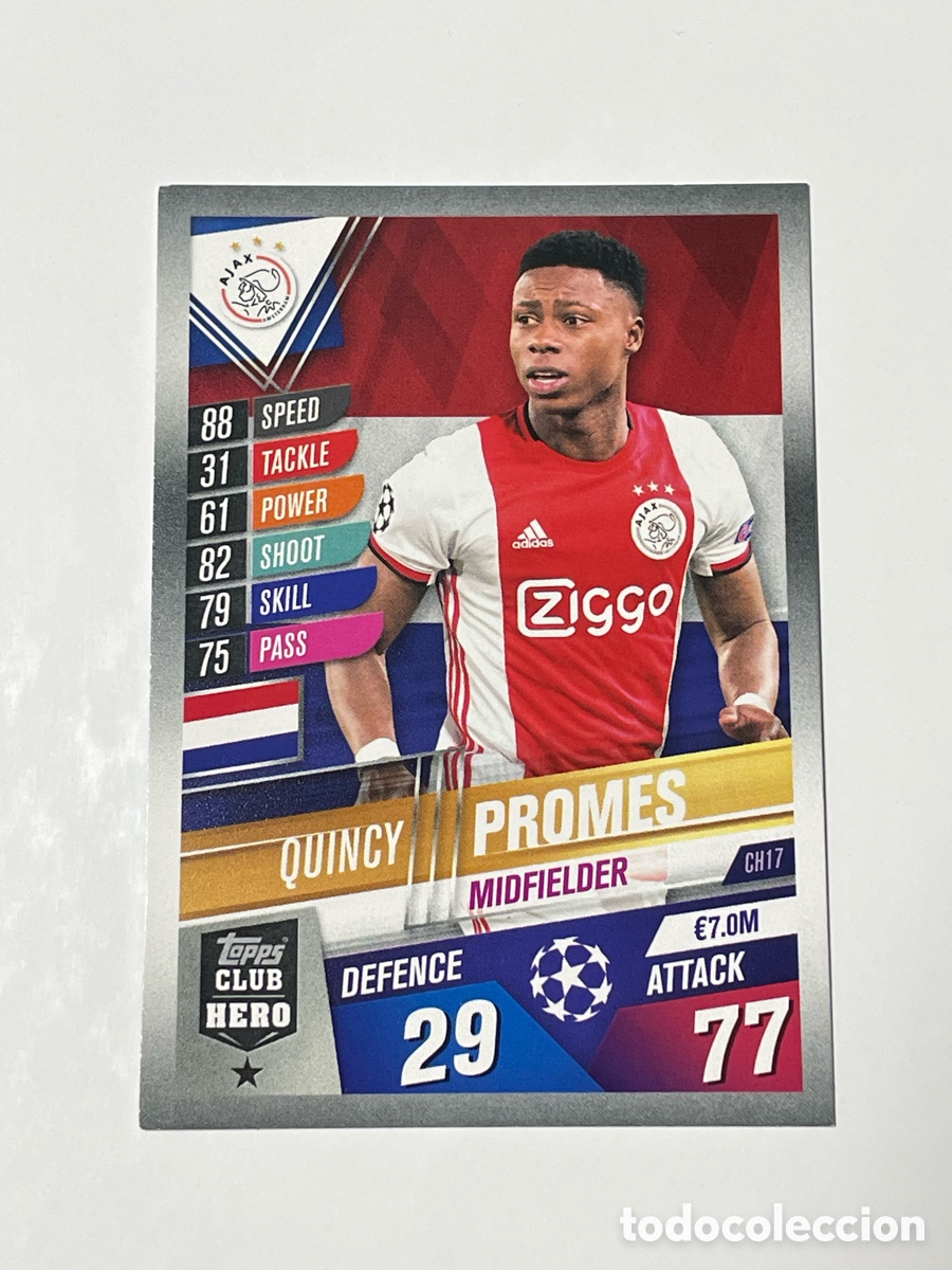 Cromos de F&uacute;tbol: Quincy Promes Ajax Topps Match Attax 2019/20 #CH17
