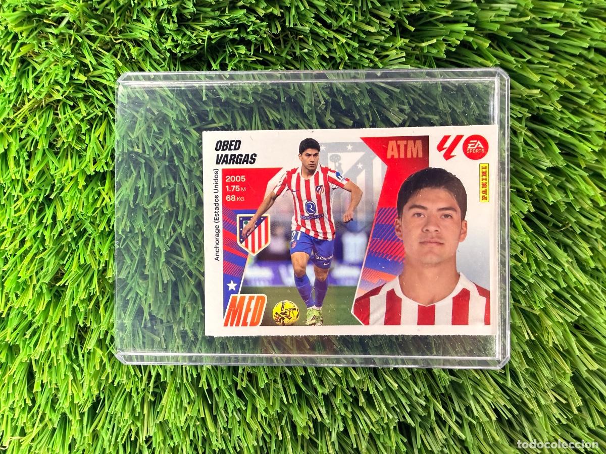 Cromos de F&uacute;tbol: N&ordm; 4 Obed Vargas Mercado de Invierno Atl&eacute;tico de Madrid Liga Este 25 26