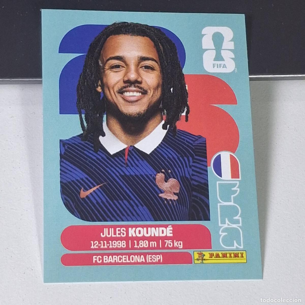 Cromos de F&uacute;tbol: B8 FRA5 FRA 5 JULES KOUND&Eacute; FRANCIA FRANCE FRA MUNDIAL FIFA WORLD CUP 2026 STICKER PANINI