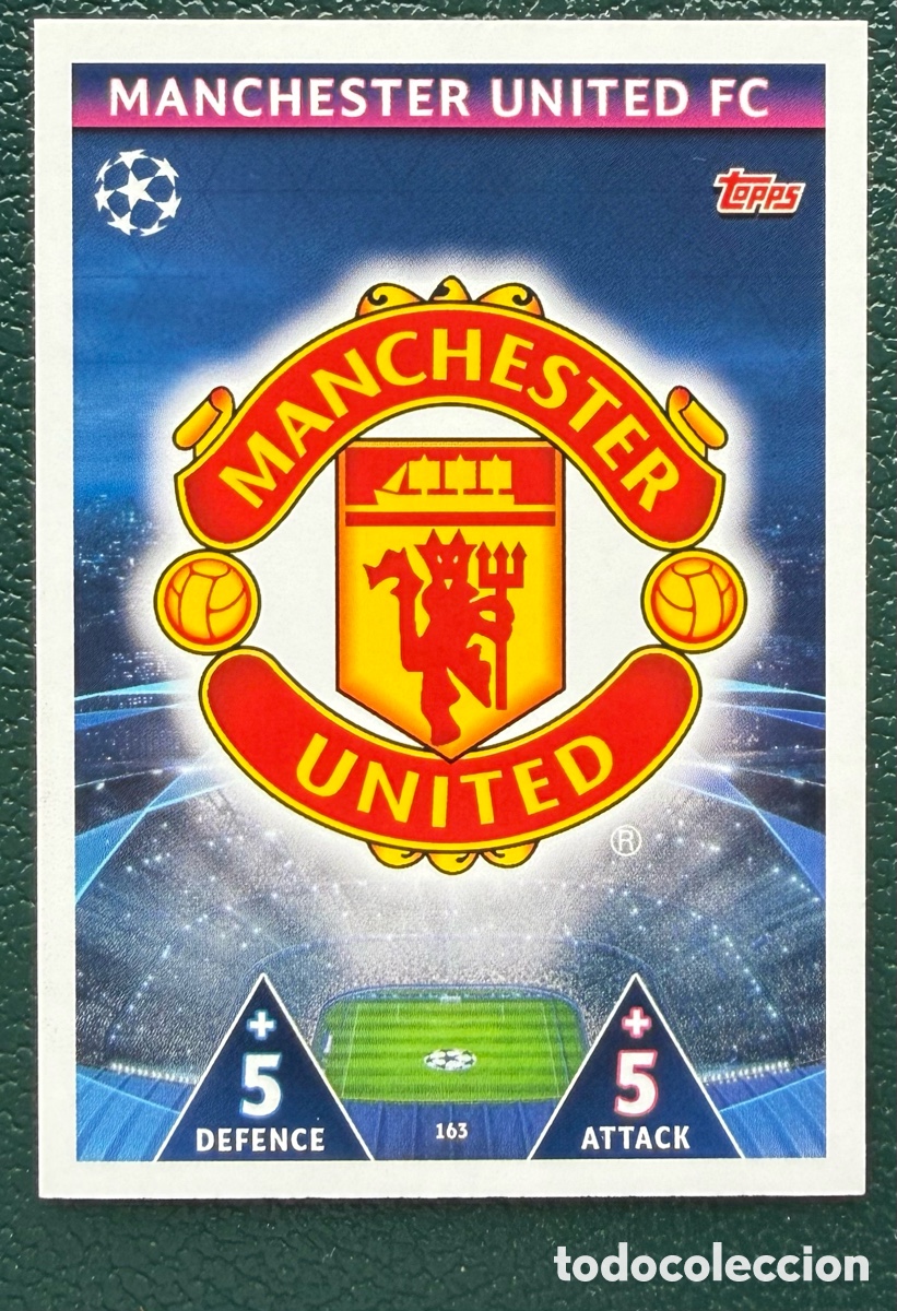 Cartes &agrave; collectionner de Football: 163 ESCUDO MANCHESTER UNITED FICHAS ALBUM MATCH ATTAX CHAMPIONS TOPPS 2018 2019 18 19