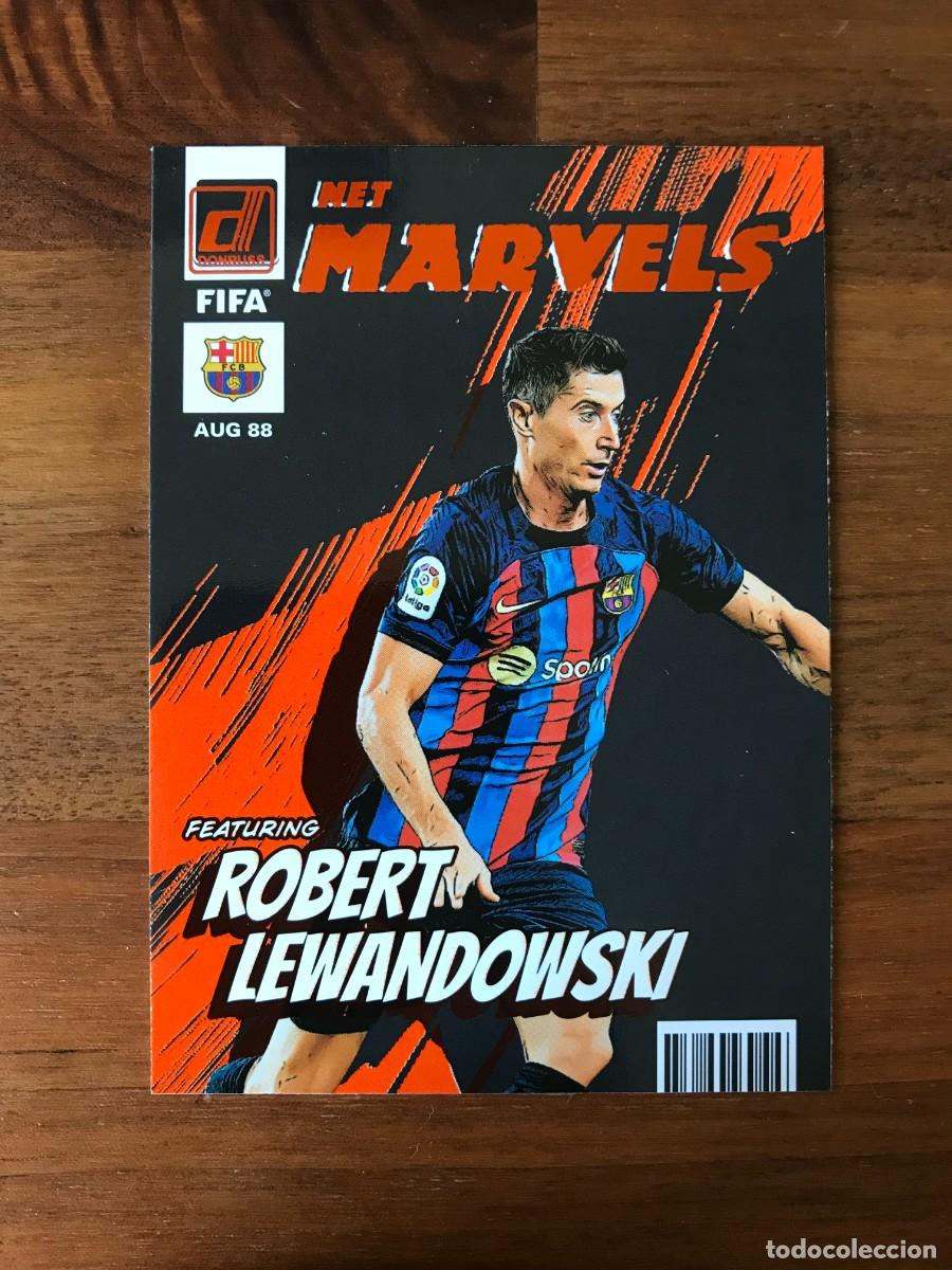 Cromos de F&uacute;tbol: ROBERT LEWANDOWSKI - FC BARCELONA - NET MARVELS ORANGE - PANINI DONRUSS SOCCER - 2022 2023 22 23