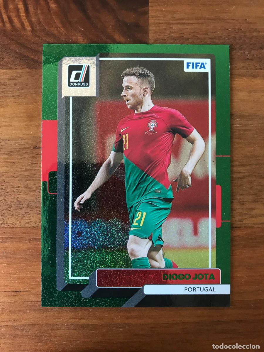 Cromos de F&uacute;tbol: DIOGO JOTA - PORTUGAL - GREEN PARALLEL - DONRUSS SOCCER FIFA - 2022 2023 - 22 23