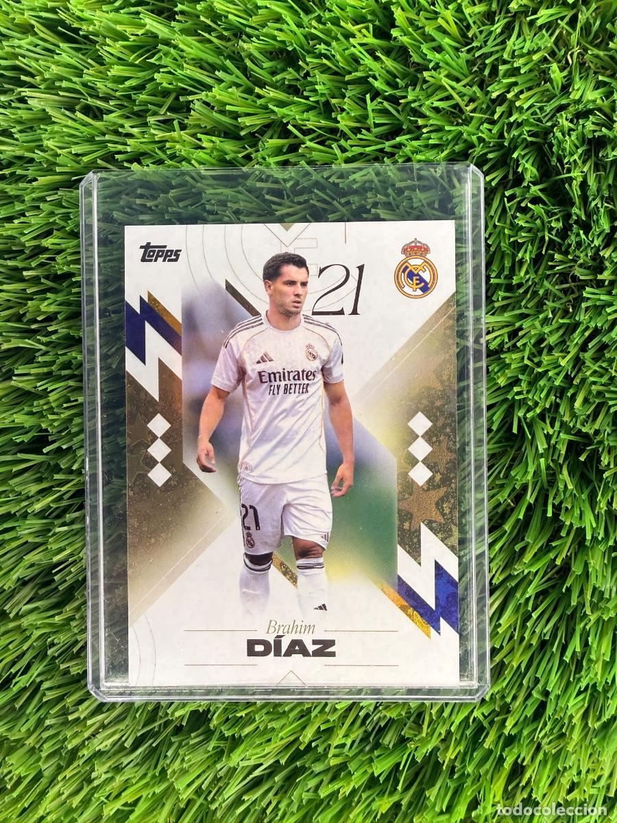 Cromos de F&uacute;tbol: N&ordm; 18 Brahim D&iacute;az Galaxial Paralell Topps Los Blancos Real Madrid CF 25 26