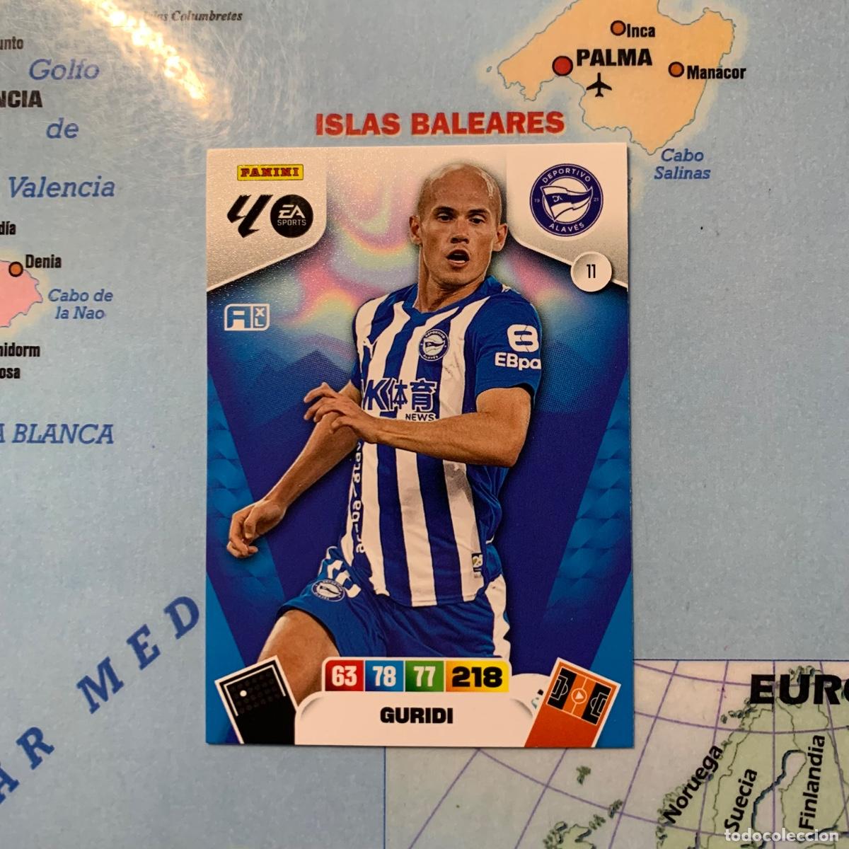 Cromos de F&uacute;tbol: Guridi n&uacute;mero 11 del Alav&eacute;s cromo adrenalyn XL 25-26 2025-2026