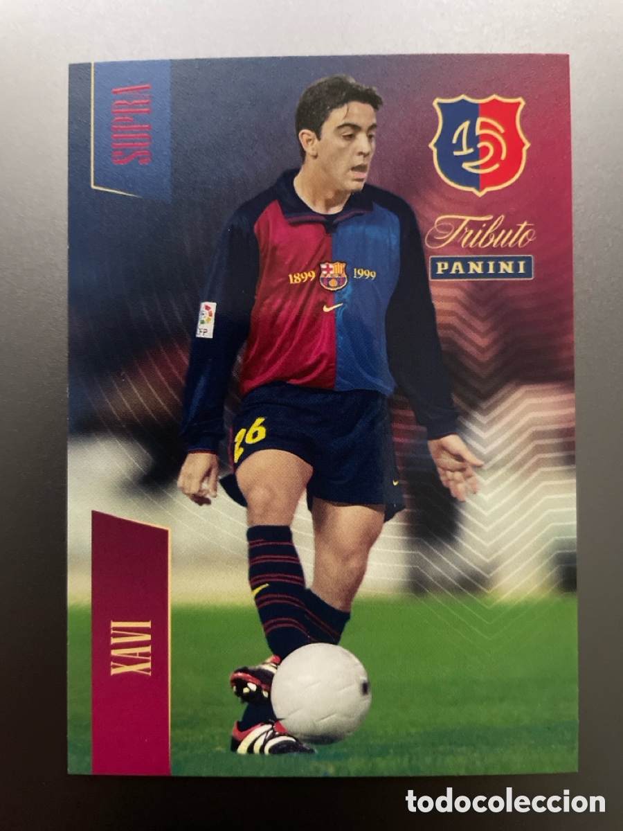 Cromos de F&uacute;tbol: Xavi 85 Supra Pienso, Luego Juego Tributo Panini 125 Aniversario FC Barcelona