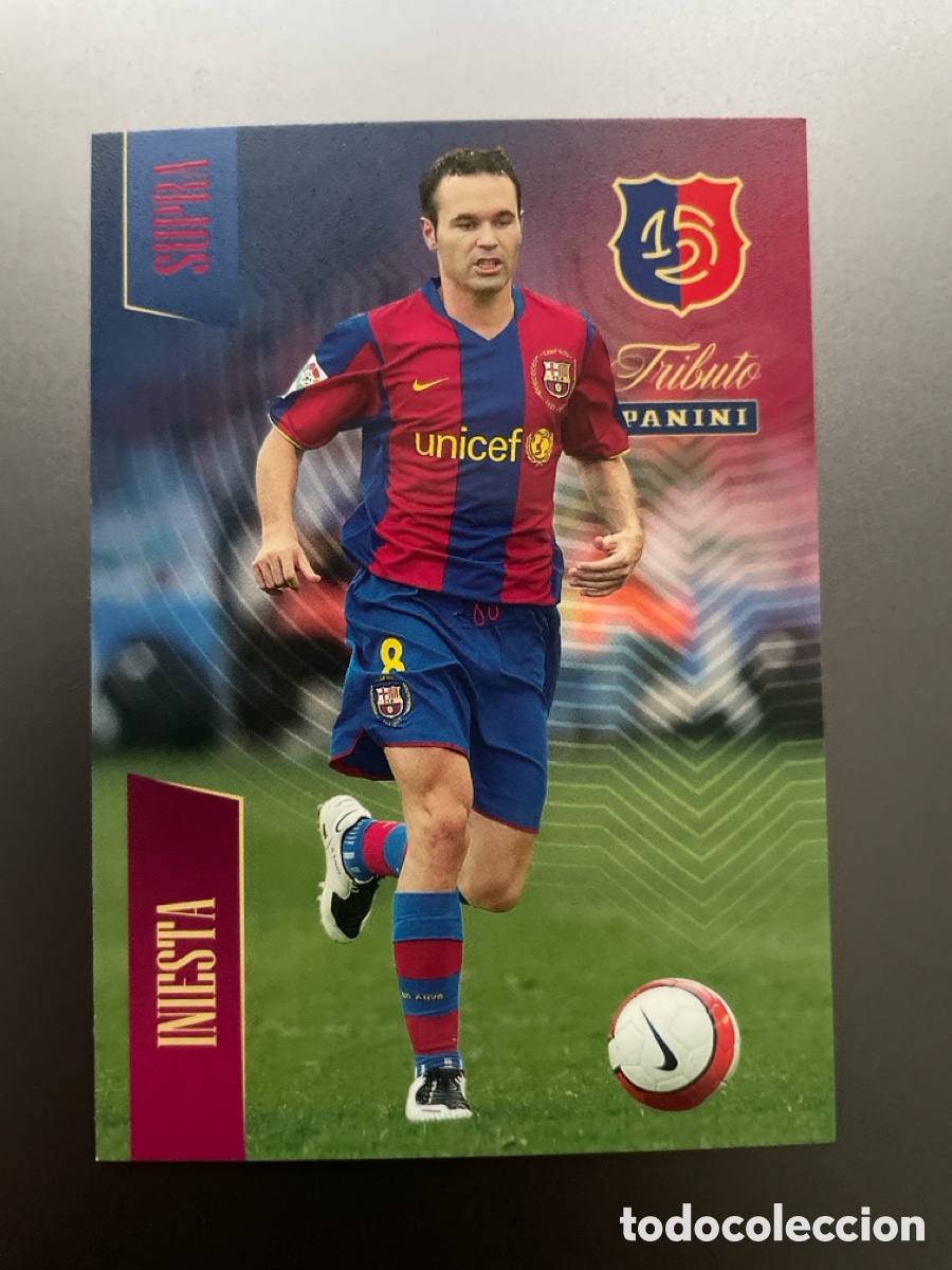 Cromos de F&uacute;tbol: Iniesta 88 Supra Vals en el Cesped Tributo Panini 125 Aniversario FC Barcelona