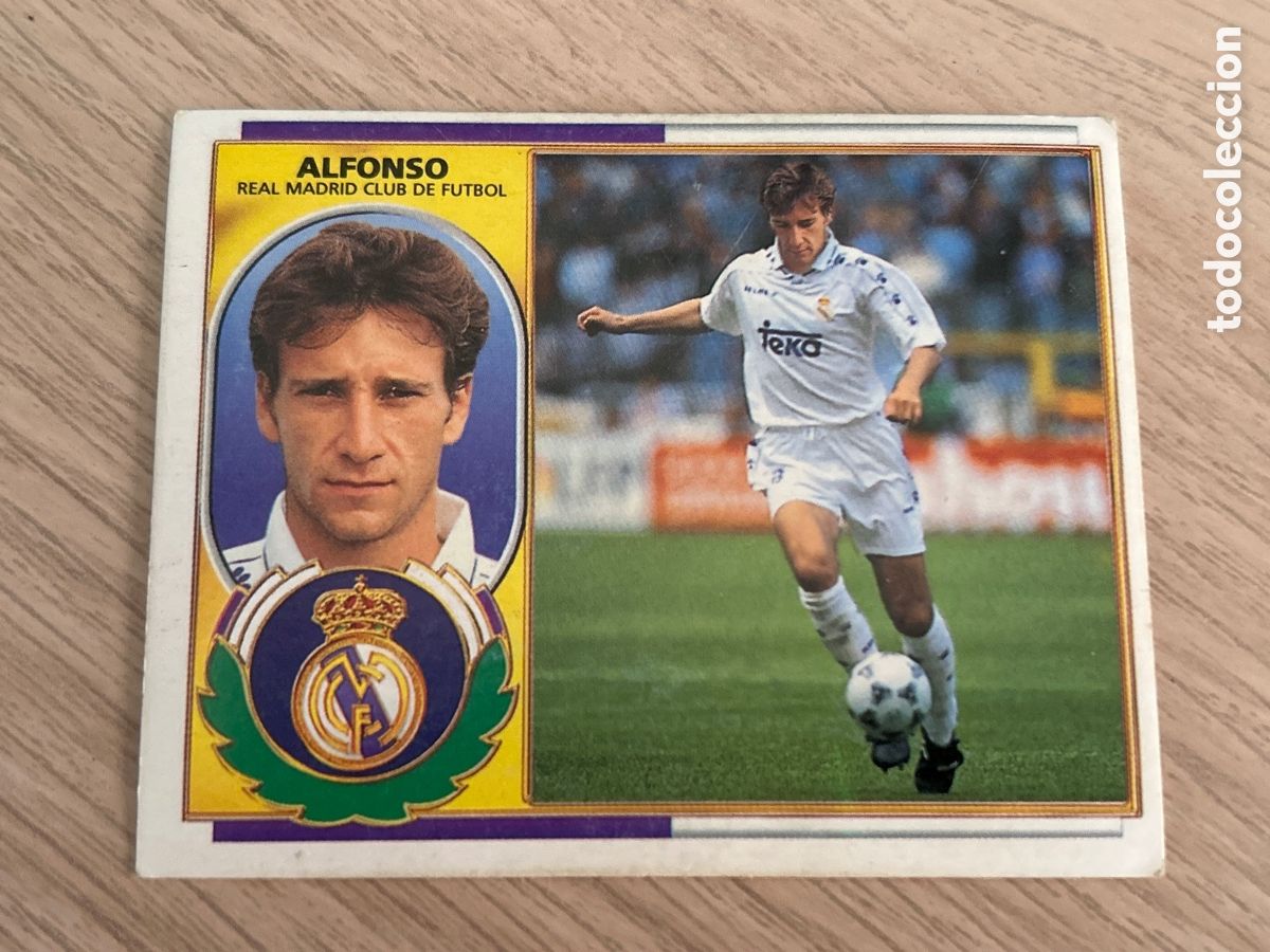 Cromos de F&uacute;tbol: ALFONSO BAJA REAL MADRID VERSION LIGA ESTE 1996 1997 96 97 NUNCA PEGADO SIN PEGAR