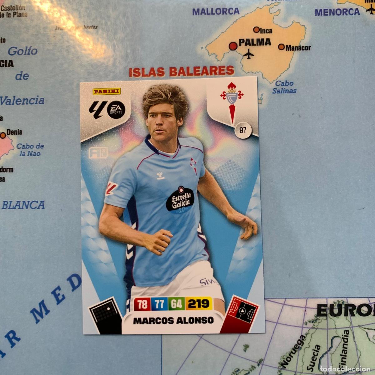 Cromos de F&uacute;tbol: Marcos Alonso n&uacute;mero 97 del Celta cromo adrenalyn XL 25-26 2025-2026