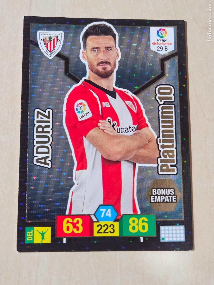 Cromos de F&uacute;tbol: FICHA N&ordm; 29 B ADURIZ - ADRENALYN 18 19 - PANINI 2018 - 19 - CROMO - PLATINUM 10