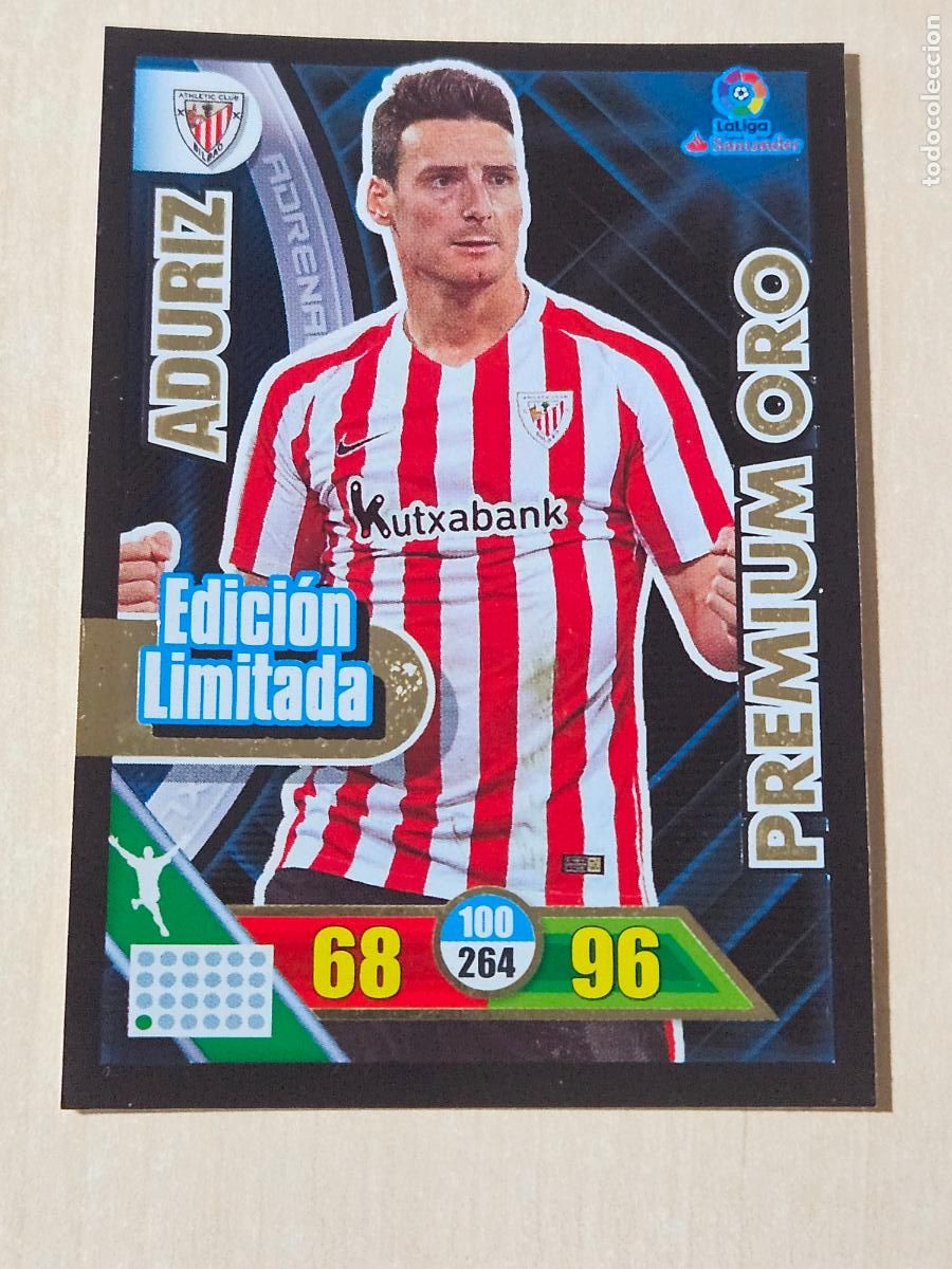 Cromos de F&uacute;tbol: FICHA ADURIZ - ADRENALYN 16 17 - PANINI 2016 - 17 - CROMO - EDICION LIMITADA - PREMIUM ORO