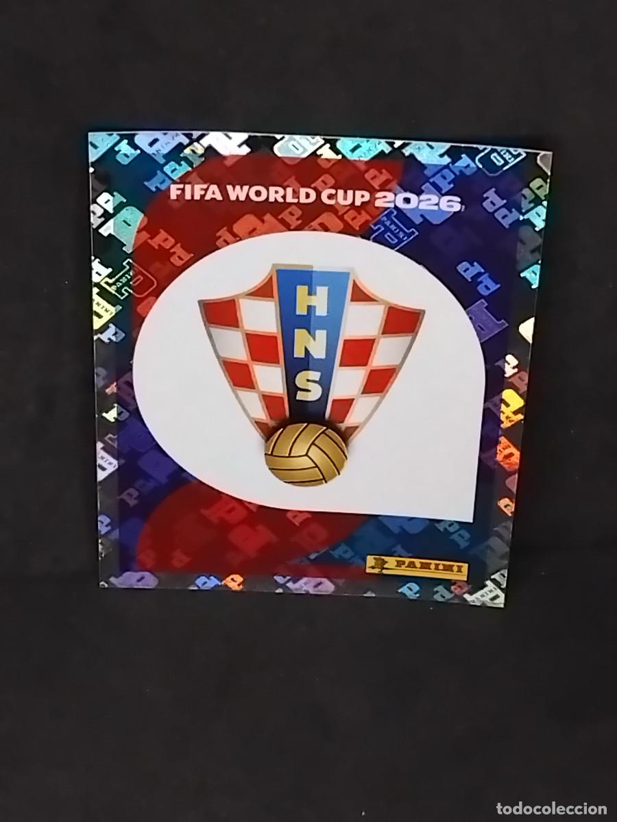 Cromos de F&uacute;tbol: ESCUDO DE CROACIA CRO 1 - PANINI FIFA WORLD CUP 2026 - MUNDIAL 2026 STICKER WORLD CUP 26 CROATIA