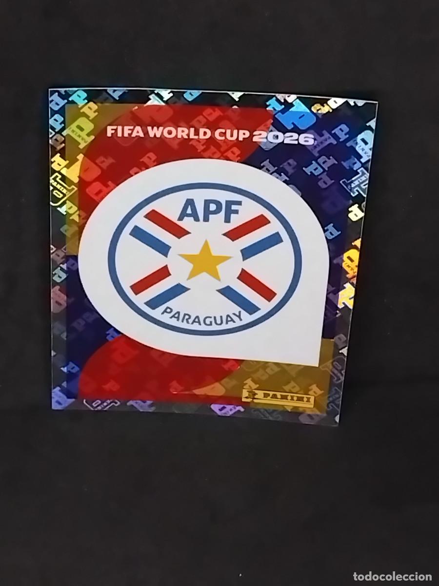 Cromos de F&uacute;tbol: ESCUDO DE PARAGUAY PAR 1 - PANINI FIFA WORLD CUP 2026 - MUNDIAL 2026 STICKER WORLD CUP 26