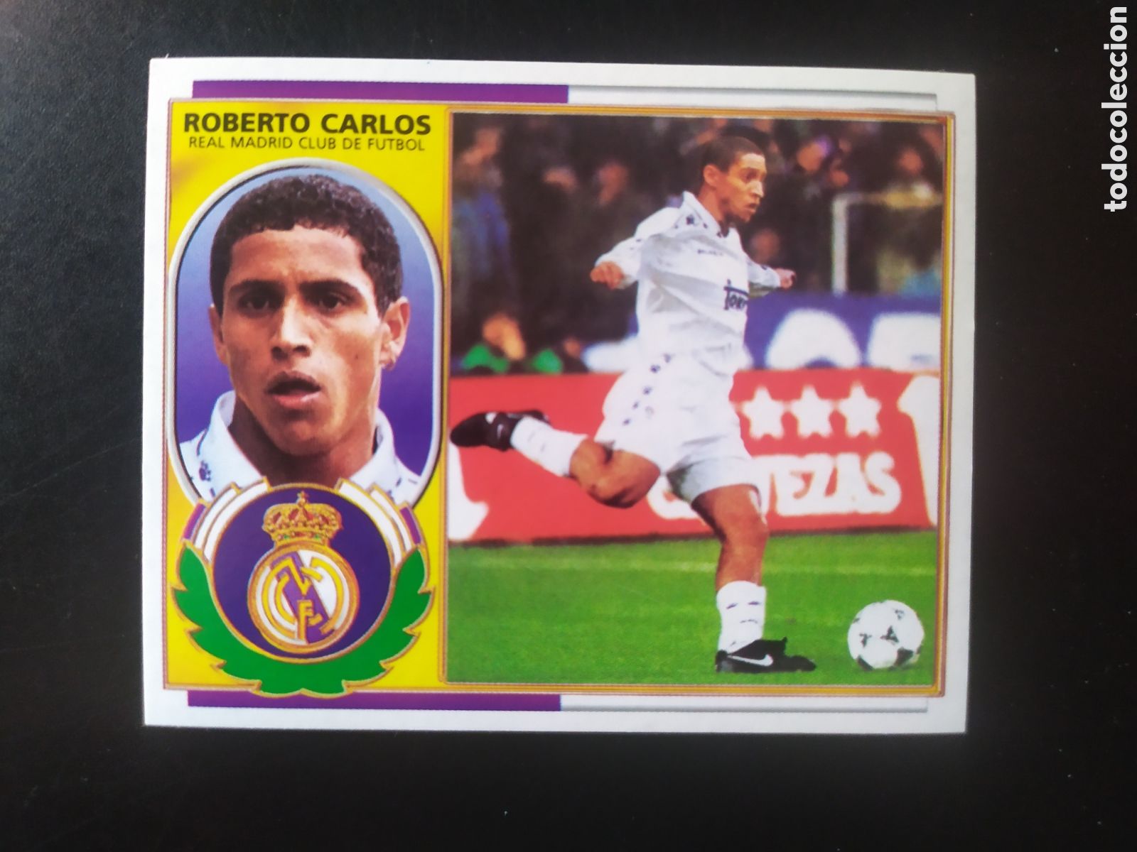 Cromos de F&uacute;tbol: Liga este 1996 1997 96 97 Roberto Carlos Real Madrid sin pegar