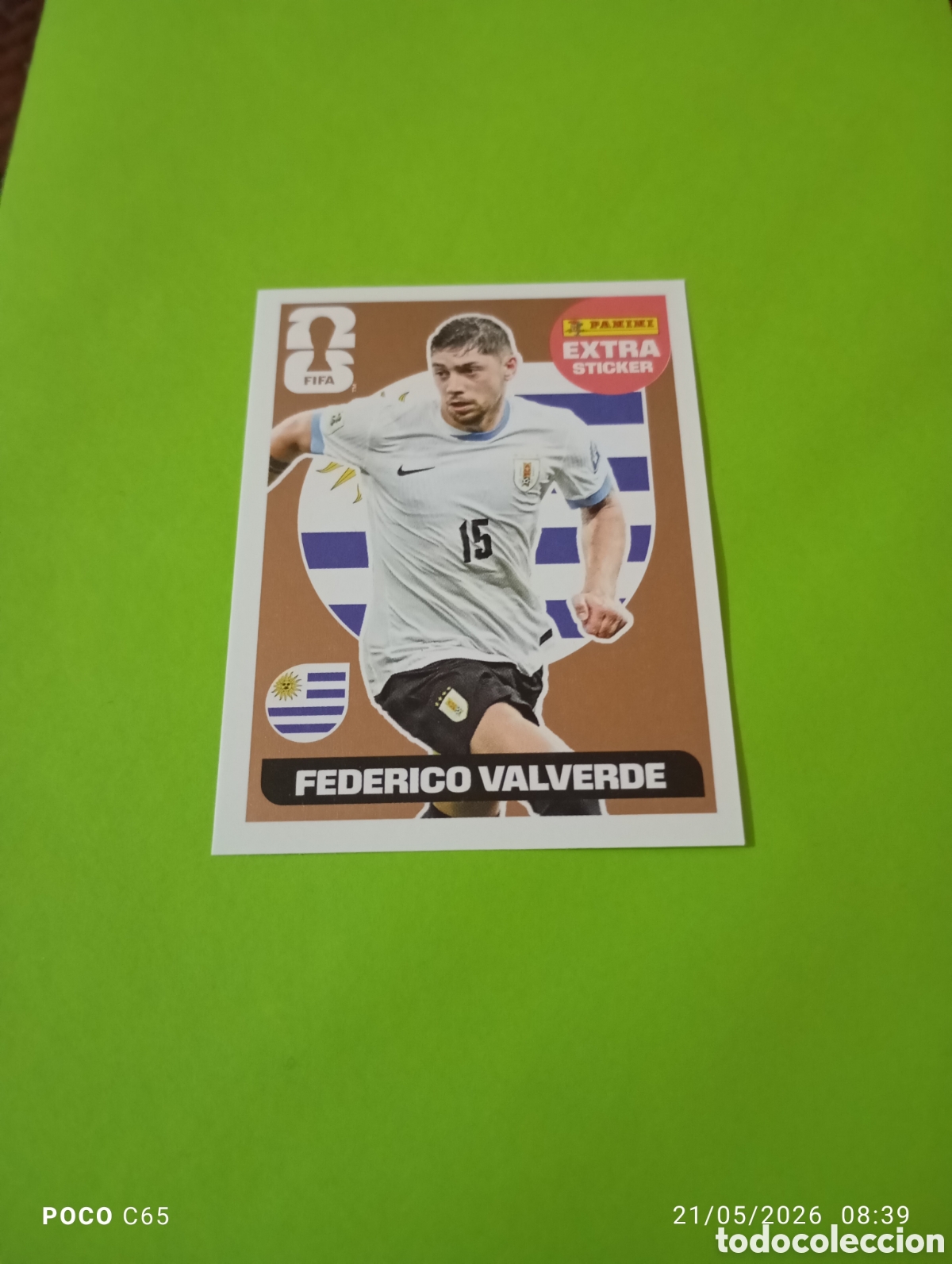 Cromos de F&uacute;tbol: Extra sticker Valverde bronce mundial 2026