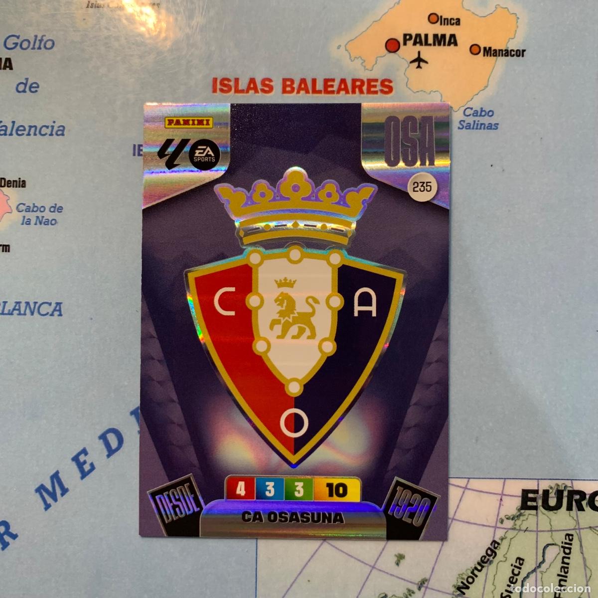 Cromos de F&uacute;tbol: Escudo de Osasuna n&uacute;mero 235 cromo adrenalyn XL 25-26 2025-2026