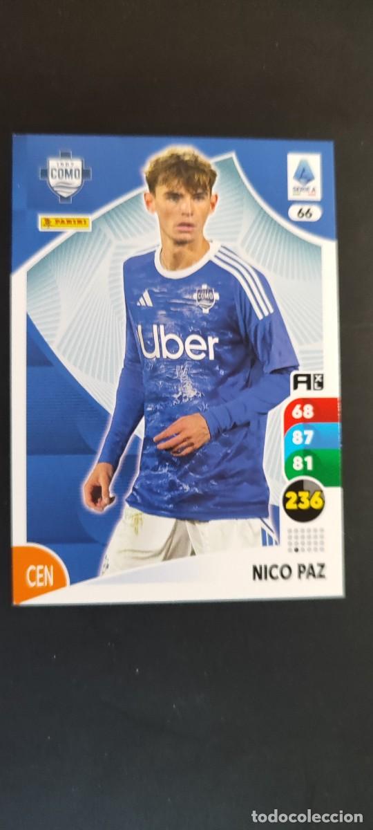Cromos de F&uacute;tbol: ADRENALYN XL CALCIATORI 2025/26 NICO PAZ COMO1907 # 66 PANINI
