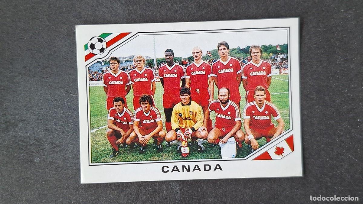 Cromos de F&uacute;tbol: L3 EQUIPO SELECCION CANADA 219 MUNDIAL MEXICO 86 PANINI NUNCA PEGADO SIN PEGAR