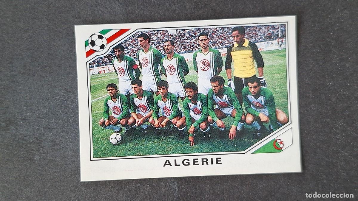 Cromos de F&uacute;tbol: L3 EQUIPO SELECCION ARGELIA 229 MUNDIAL MEXICO 86 PANINI NUNCA PEGADO SIN PEGAR