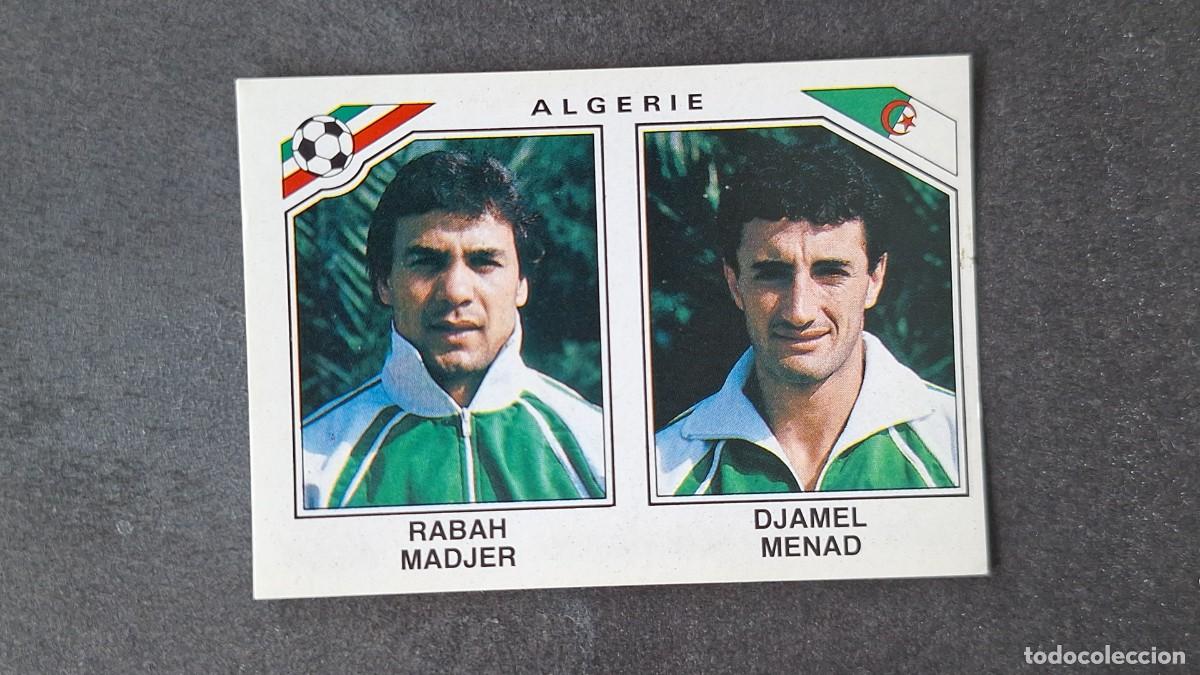 Cromos de F&uacute;tbol: L3 RABAH MADJER - DJAMEL MENAD SELECCION ARGELIA 235 MUNDIAL MEXICO 86 PANINI NUNCA PEGADO SIN PEGAR