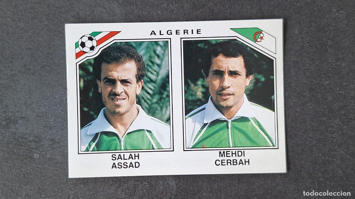 Cromos de F&uacute;tbol: L3 SALAH ASSAD - MEHDI CERBAH SELECCION ARGELIA 237 MUNDIAL MEXICO 86 PANINI NUNCA PEGADO SIN PEGAR